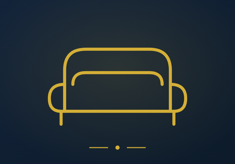Luxury Home — gold line illustration
