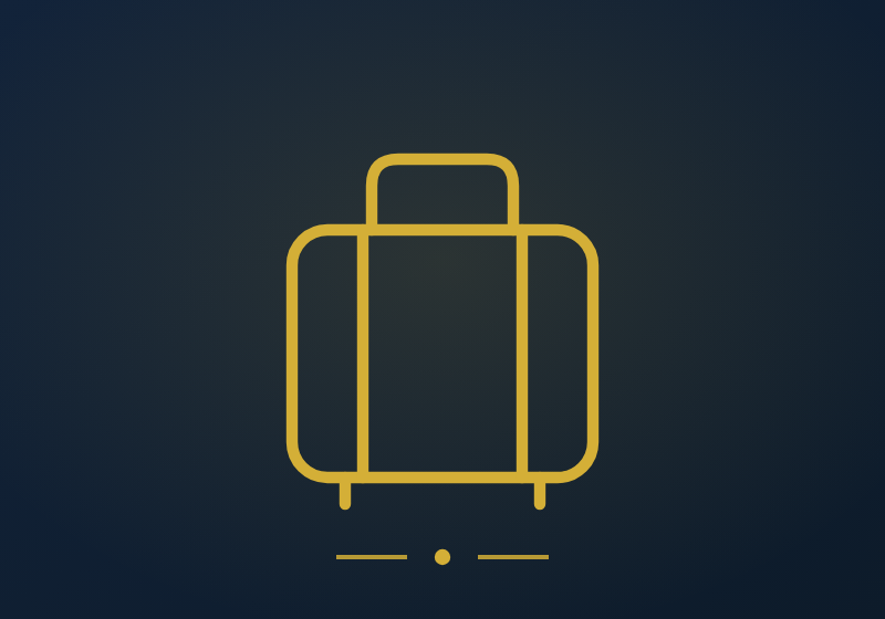 Luxury Travel — gold line illustration