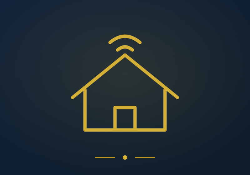 Smart Home — gold line illustration